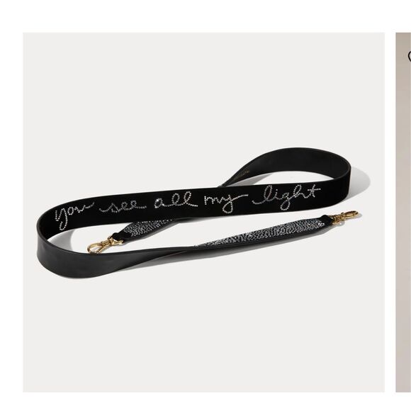 Bandolier Alanis rhinestone lyric crossbody belt/strap net nip - Picture 8 of 8